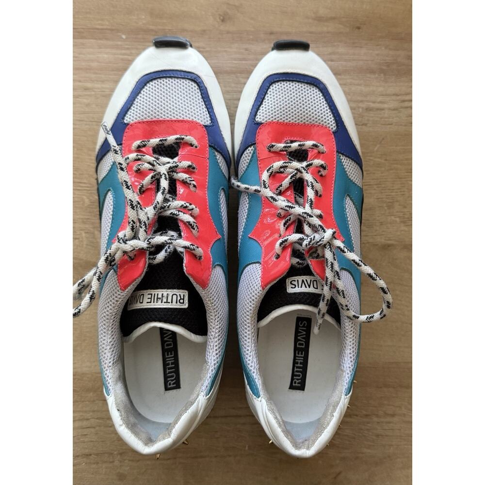 Ruthie Davis Platform Sneakers Colorful Spiked Sz 39‎ US 8.5 READ - Picture 7 of 8